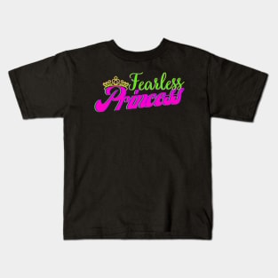 Neon Royal Family Group Series - Fearless Princess Kids T-Shirt